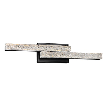 Cwi Lighting Stagger Integrated LED Black Vanity Light 1588W24-2-101